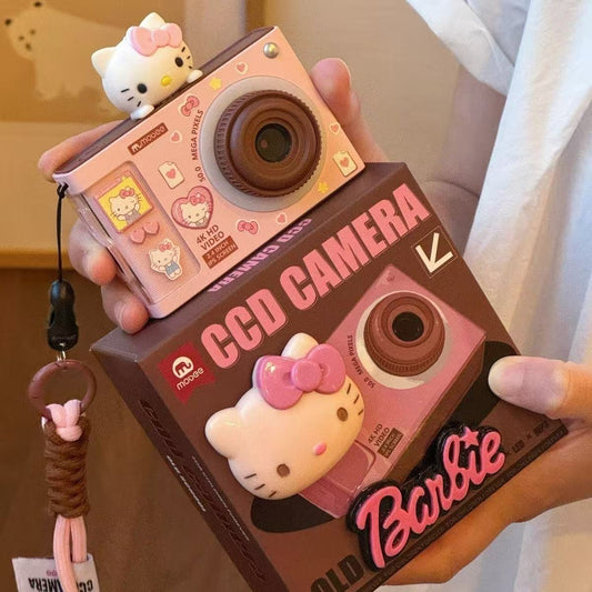 Dual Lens Hello Kitty Digital Camera, Retro Vintage Photo Camera with 2.0" Screen, Cute Travel & Birthday Gift for Girls Friends Students