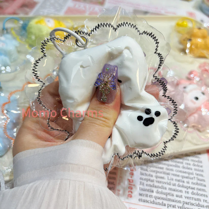 Cute White Puppy Taba Squishy Toy