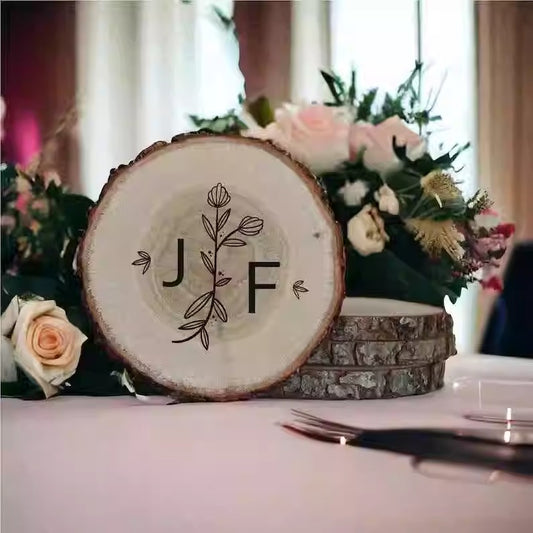 Wooden wedding coasters