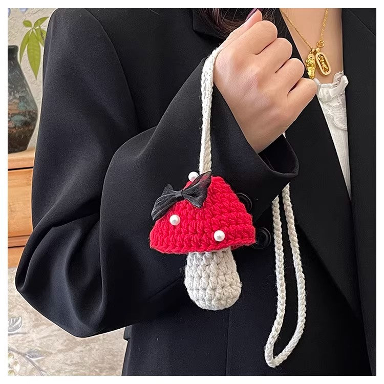 Handmade Cute Mini Crochet Bag, Artisan Knit Earbud Pouch, Custom Color Small Purse for Women, Unique Handmade Accessory