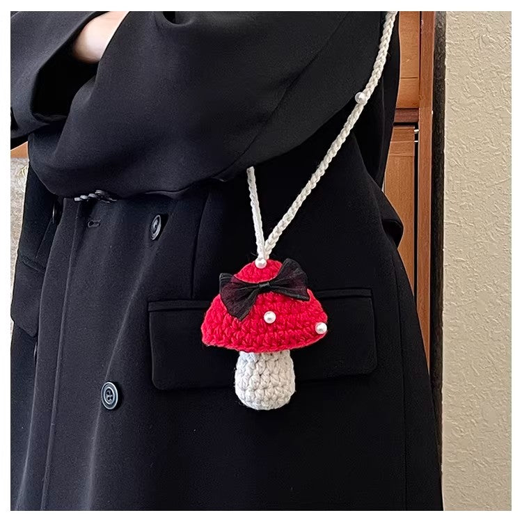 Handmade Cute Mini Crochet Bag, Artisan Knit Earbud Pouch, Custom Color Small Purse for Women, Unique Handmade Accessory