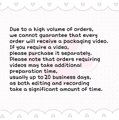 Video recording on Social Media (20 business days)