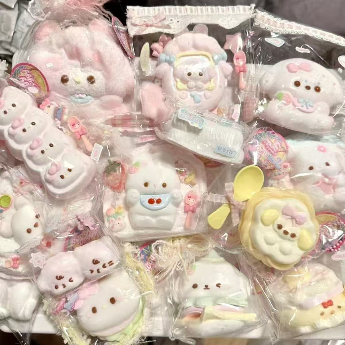 Food Grade Squishy Toy Blind Box - 6 PCS Mystery Sensory Stress Relief Fidget Toys for Kids, Cute Birthday Gifts for Girls