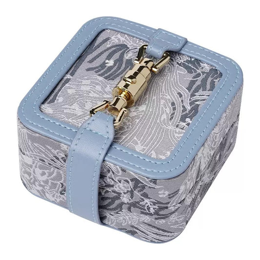 TikTok Viral Aesthetic Jewelry Box 🦋 Vintage Floral Embroidery Design with Glass Mirror, Luxury Jewelry Storage