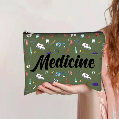 3 mixed sets -TikTok Viral Makeup Bag 🦋 Floral Print Canvas Cosmetic Pouch, Women's Toiletry Organizer & Stylish Pencil Case