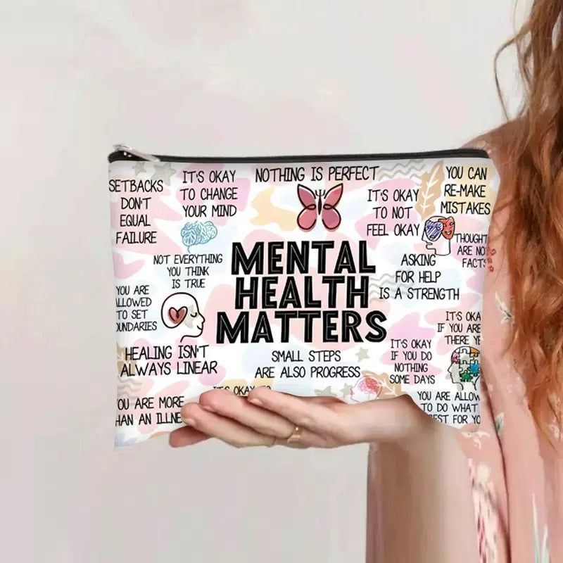 3 mixed sets -TikTok Viral Makeup Bag 🦋 Floral Print Canvas Cosmetic Pouch, Women's Toiletry Organizer & Stylish Pencil Case