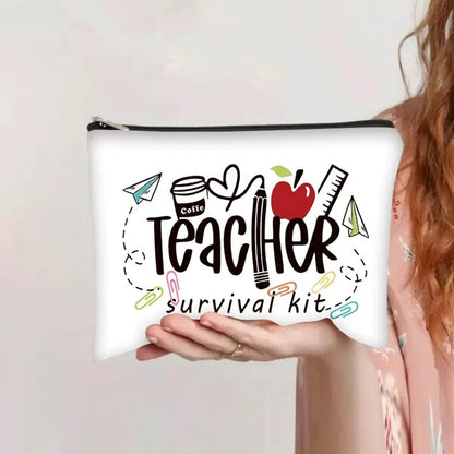 3 mixed sets -TikTok Viral Makeup Bag 🦋 Floral Print Canvas Cosmetic Pouch, Women's Toiletry Organizer & Stylish Pencil Case