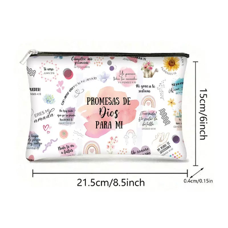 3 mixed sets -TikTok Viral Makeup Bag 🦋 Floral Print Canvas Cosmetic Pouch, Women's Toiletry Organizer & Stylish Pencil Case
