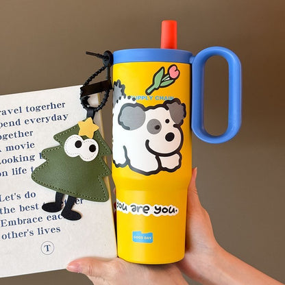 2025 New Ice Cool Cup - 720 ml  Capacity 316 Stainless Steel Vacuum Tumbler, Aesthetic Summer Water Bottle for Women Girls