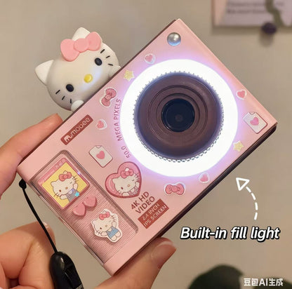 Dual Lens Hello Kitty Digital Camera, Retro Vintage Photo Camera with 2.0" Screen, Cute Travel & Birthday Gift for Girls Friends Students
