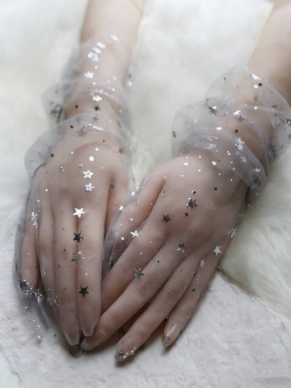 Bride's wedding dress gloves