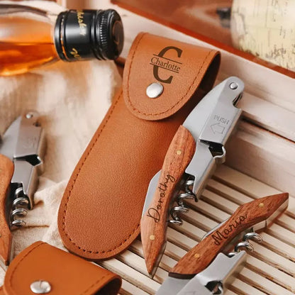 Customized wine bottle opener with engraved logo