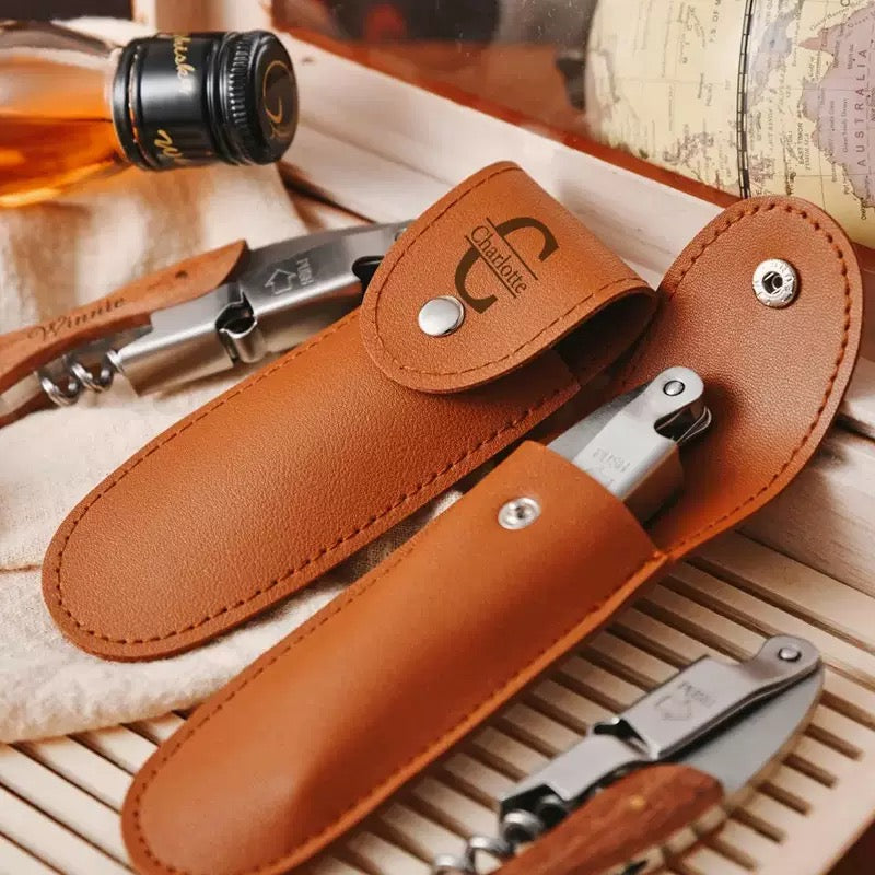 Customized wine bottle opener with engraved logo