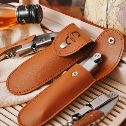 Customized wine bottle opener with engraved logo
