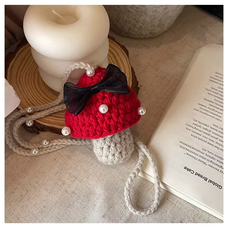 Handmade Cute Mini Crochet Bag, Artisan Knit Earbud Pouch, Custom Color Small Purse for Women, Unique Handmade Accessory