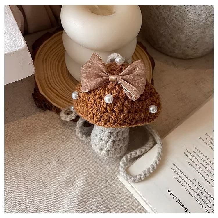 Handmade Cute Mini Crochet Bag, Artisan Knit Earbud Pouch, Custom Color Small Purse for Women, Unique Handmade Accessory