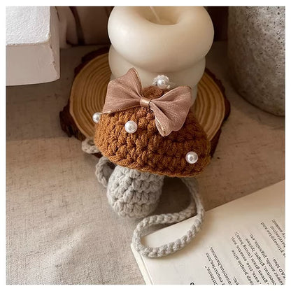 Handmade Cute Mini Crochet Bag, Artisan Knit Earbud Pouch, Custom Color Small Purse for Women, Unique Handmade Accessory