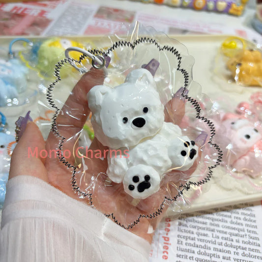 Cute White Puppy Taba Squishy Toy