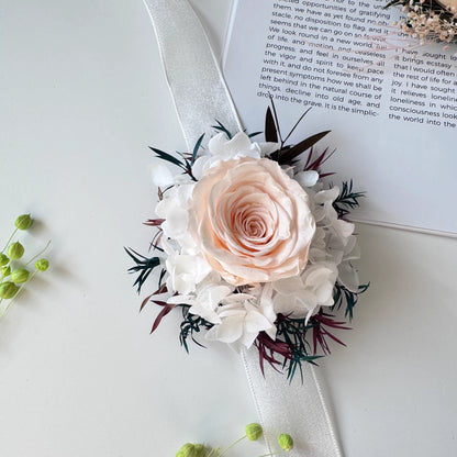 Wedding Preserved Flower Boutonniere Wrist Corsage Real Strawberry Floral Pin for Bride Groom Bridesmaid Groomsman