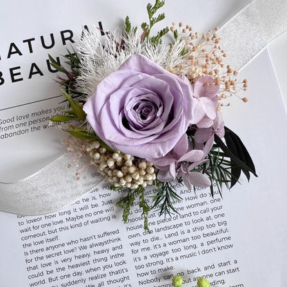 Wedding Preserved Flower Boutonniere Wrist Corsage Real Strawberry Floral Pin for Bride Groom Bridesmaid Groomsman