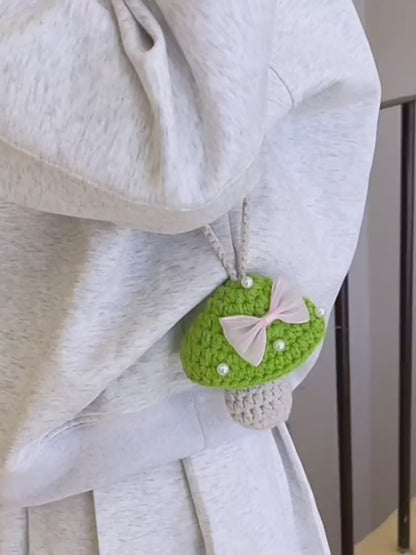 Handmade Cute Mini Crochet Bag, Artisan Knit Earbud Pouch, Custom Color Small Purse for Women, Unique Handmade Accessory
